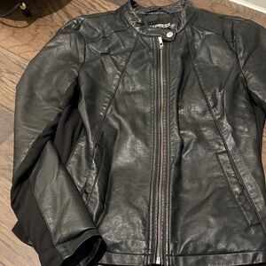 Express Women's Sleek Black Leather Jacket